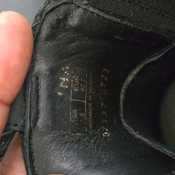 Patina Black Stack Heel Slip On Ankle Boots Size 9.5 - Picture 8 of 8